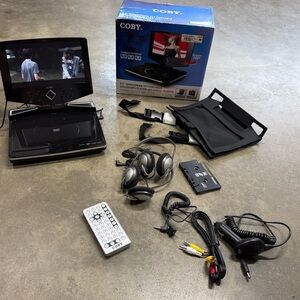 Coby Black Portable DVD/CD Player with Accessories